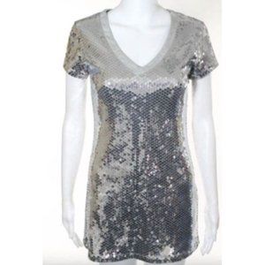 LaRok Sequin V-Neck Dress